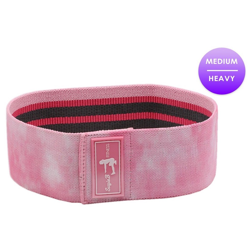 Suzie B Fitness light pink tie dye glute band